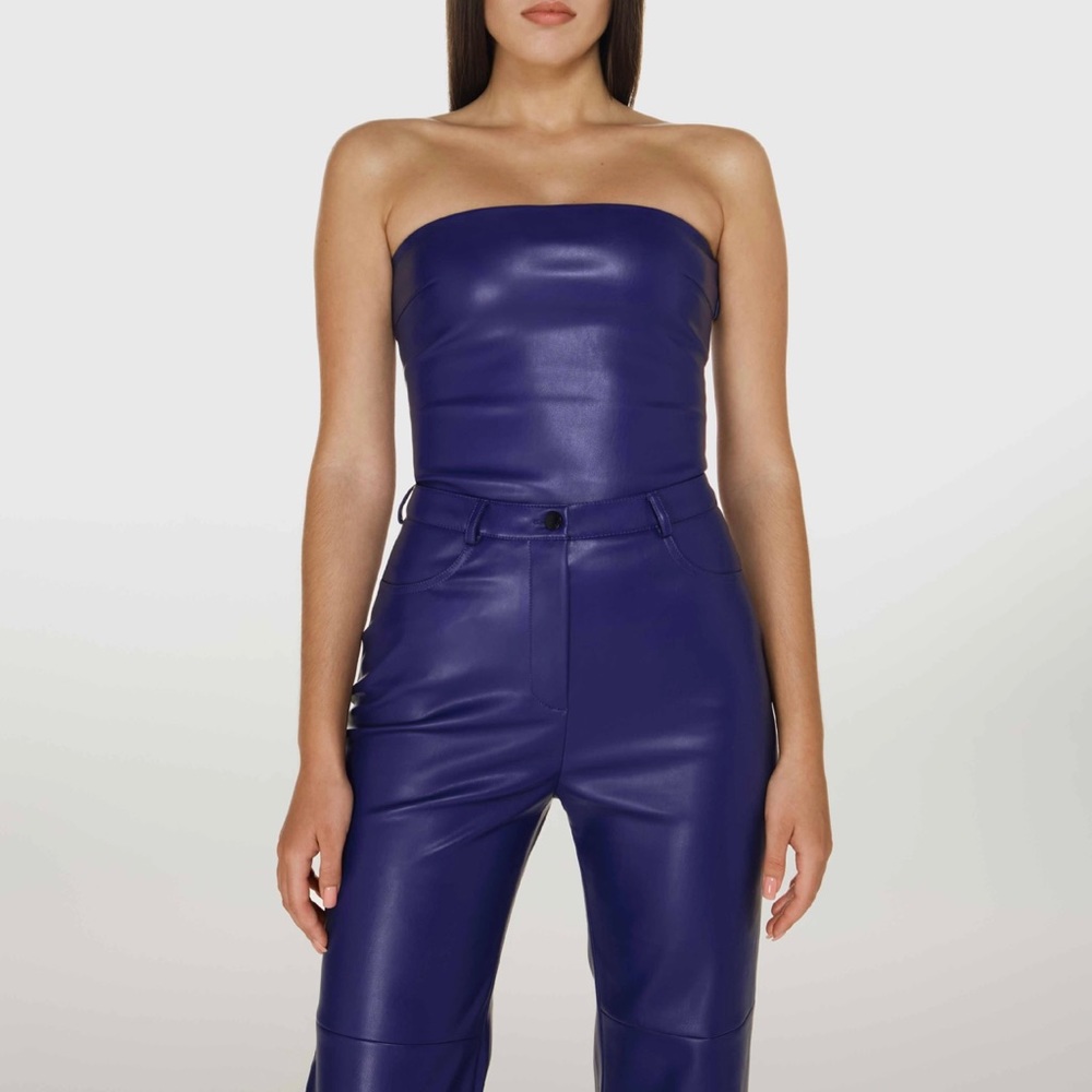 Purple vegan-leather KILLA bandeau- Cultnaked